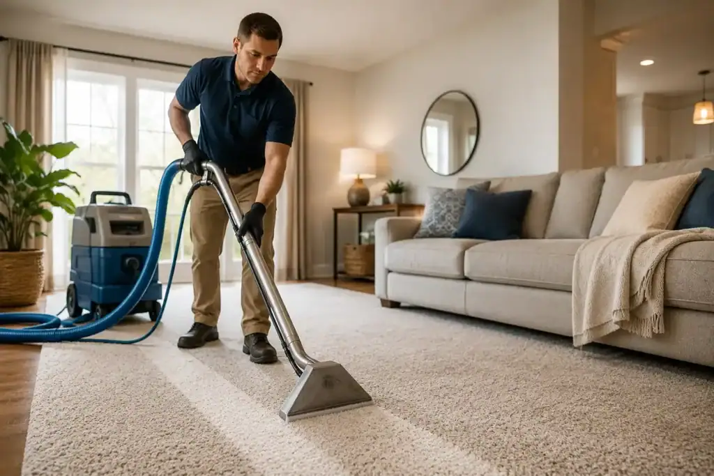 Deep clean carpet in Chicago home by Carpet Cleaning Group